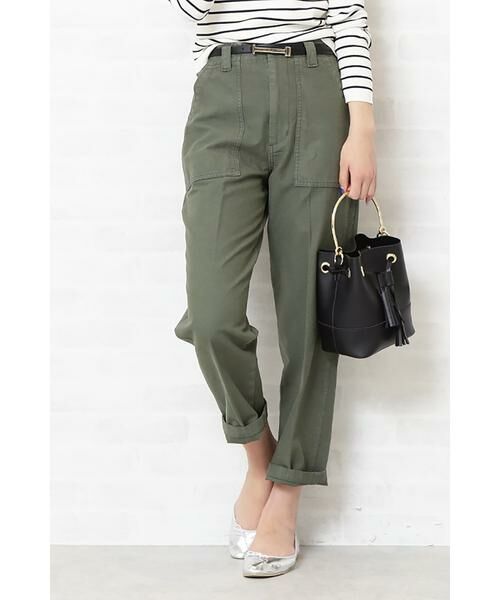 ＊＊N.Natural Beauty Basic / エヌ ナチュラルビューティーベーシック パンツ | テーパードベイカーパンツ（カーキ）