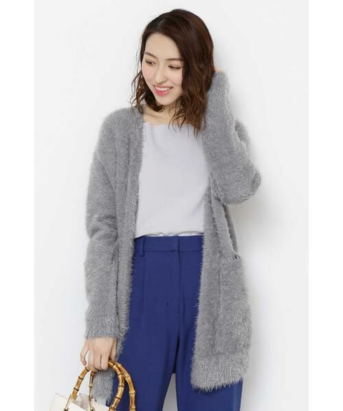 ＊＊N.Natural Beauty Basic / エヌ ナチュラルビューティーベーシック カーディガン・ボレロ | フェザーチュニックカーディガン（グレー）