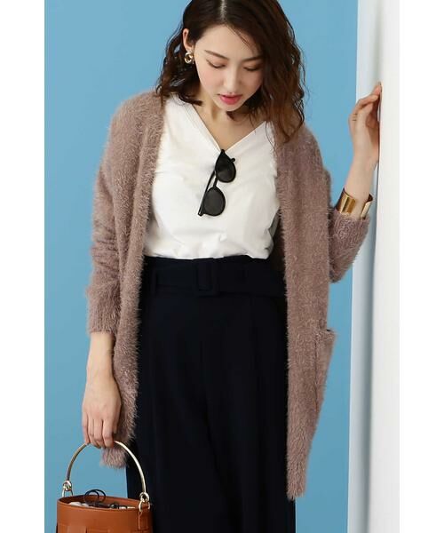 ＊＊N.Natural Beauty Basic / エヌ ナチュラルビューティーベーシック カーディガン・ボレロ | フェザーチュニックカーディガン（ベージュ）