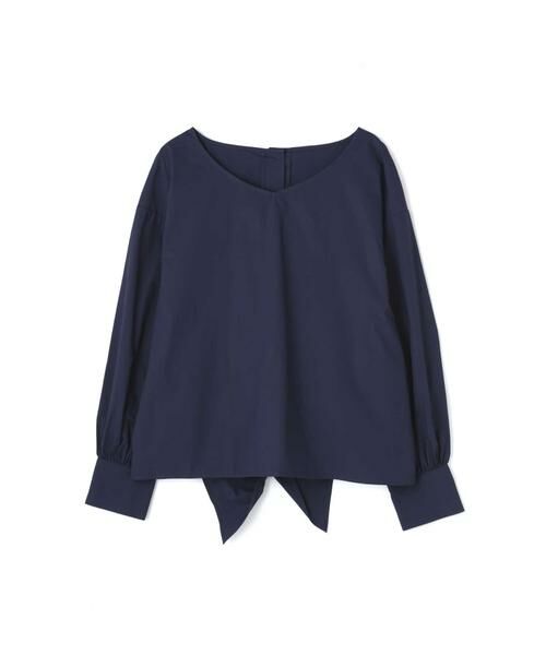 ＊＊N.Natural Beauty Basic / エヌ ナチュラルビューティーベーシック シャツ・ブラウス | バックリボンタイプライターブラウス（ネイビー）