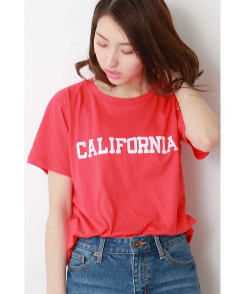 ＊＊N.Natural Beauty Basic / エヌ ナチュラルビューティーベーシック カットソー | CALIFORNIA Tシャツ（レッド）