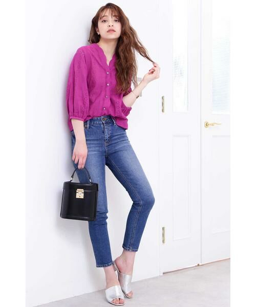 ＊＊N.Natural Beauty Basic / エヌ ナチュラルビューティーベーシック シャツ・ブラウス | コットンスカラップレース七分袖ブラウス | 詳細2