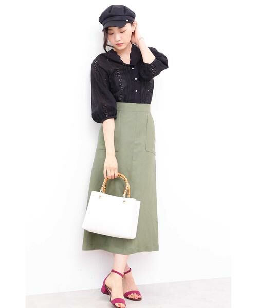 ＊＊N.Natural Beauty Basic / エヌ ナチュラルビューティーベーシック シャツ・ブラウス | コットンスカラップレース七分袖ブラウス | 詳細22