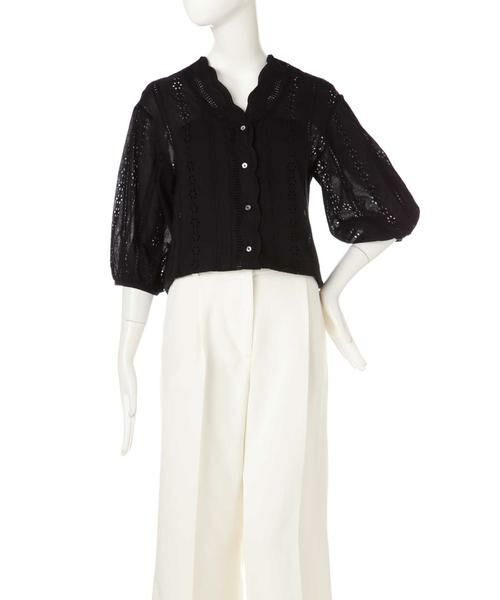 ＊＊N.Natural Beauty Basic / エヌ ナチュラルビューティーベーシック シャツ・ブラウス | コットンスカラップレース七分袖ブラウス | 詳細24