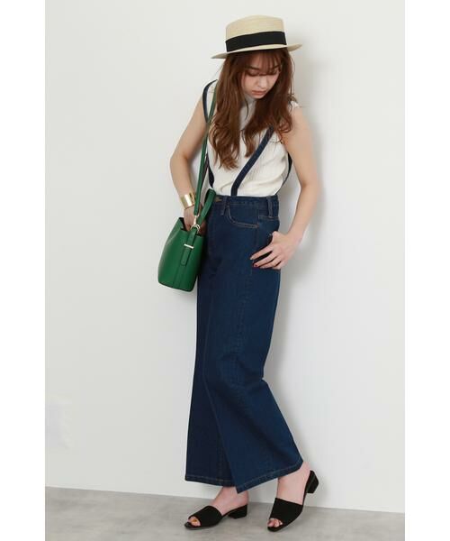 ＊＊N.Natural Beauty Basic / エヌ ナチュラルビューティーベーシック パンツ | サスペンダー付ワイドデニムパンツ | 詳細2