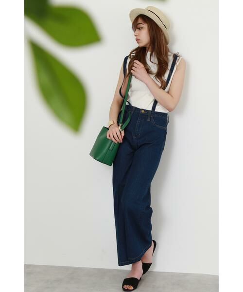 ＊＊N.Natural Beauty Basic / エヌ ナチュラルビューティーベーシック パンツ | サスペンダー付ワイドデニムパンツ | 詳細3