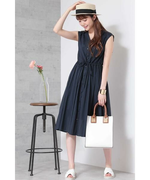 ＊＊N.Natural Beauty Basic / エヌ ナチュラルビューティーベーシック ワンピース | コットンローンミモレワンピース | 詳細10