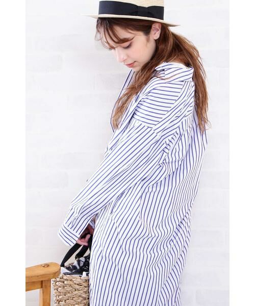 ＊＊N.Natural Beauty Basic / エヌ ナチュラルビューティーベーシック ワンピース | ストライプシャツワンピース | 詳細4