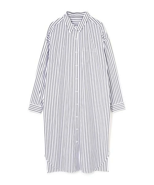 ＊＊N.Natural Beauty Basic / エヌ ナチュラルビューティーベーシック ワンピース | ストライプシャツワンピース（ネイビーストライプ1）