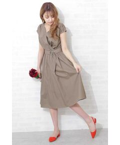 カシュクールノースリーブワンピース