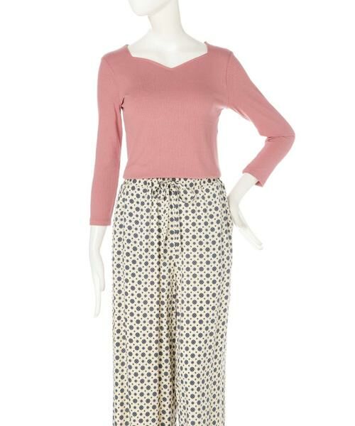 ＊＊N.Natural Beauty Basic / エヌ ナチュラルビューティーベーシック カットソー | ハートネックリブカットソー | 詳細1