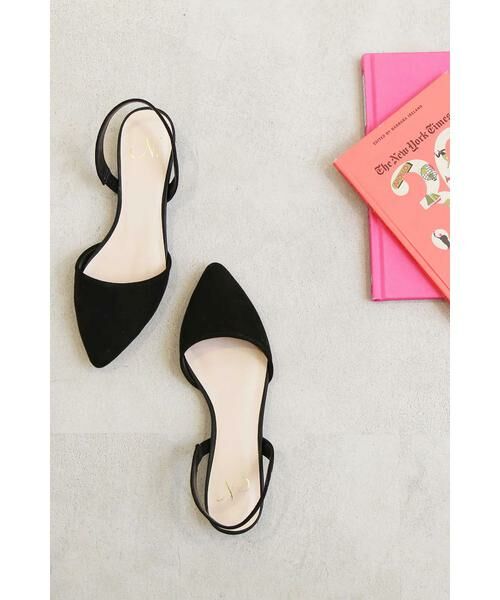 ＊＊N.Natural Beauty Basic / エヌ ナチュラルビューティーベーシック パンプス | バックストラップフラットパンプス（ブラック）