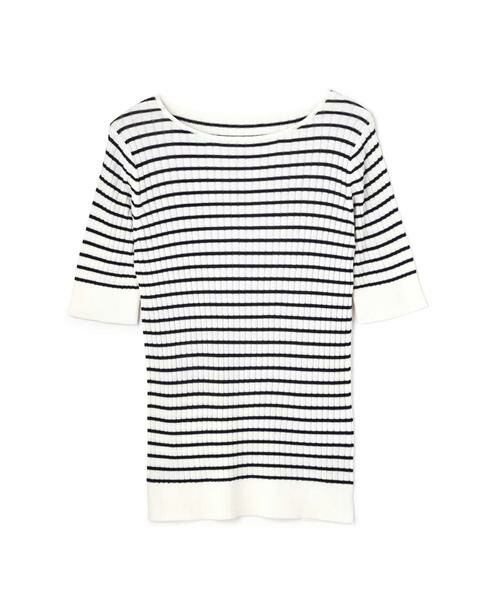 ＊＊N.Natural Beauty Basic / エヌ ナチュラルビューティーベーシック ニット・セーター | コットンモダールボートネックニット | 詳細1