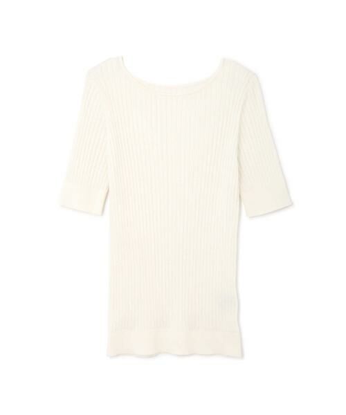 ＊＊N.Natural Beauty Basic / エヌ ナチュラルビューティーベーシック ニット・セーター | コットンモダールボートネックニット（ホワイト）