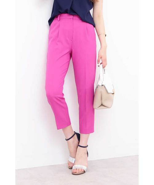 ＊＊N.Natural Beauty Basic / エヌ ナチュラルビューティーベーシック パンツ | ドライタッチテーパードパンツ（ベリーピンク）