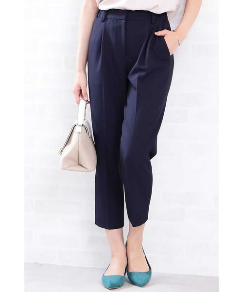 ＊＊N.Natural Beauty Basic / エヌ ナチュラルビューティーベーシック パンツ | ドライタッチテーパードパンツ（ネイビー）