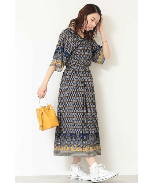 ＊＊N.Natural Beauty Basic / エヌ ナチュラルビューティーベーシック ワンピース | エスニックパネルプリントワンピース | 詳細7