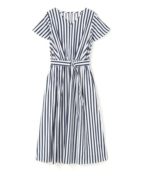 ＊＊N.Natural Beauty Basic / エヌ ナチュラルビューティーベーシック ワンピース | フレアスリーブストライプワンピース | 詳細1