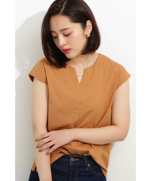 ＊＊N.Natural Beauty Basic / エヌ ナチュラルビューティーベーシック カットソー | 2WAYチェーン付きカットソー（キャメル）