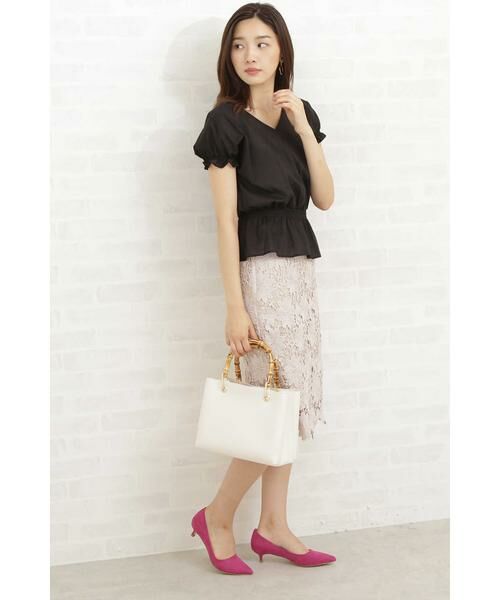 ＊＊N.Natural Beauty Basic / エヌ ナチュラルビューティーベーシック スカート | ビッグフラワーケミカルレースタイトスカート | 詳細2