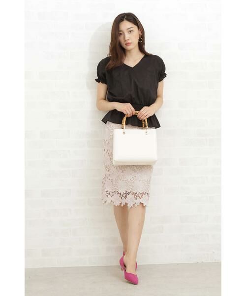 ＊＊N.Natural Beauty Basic / エヌ ナチュラルビューティーベーシック スカート | ビッグフラワーケミカルレースタイトスカート | 詳細3