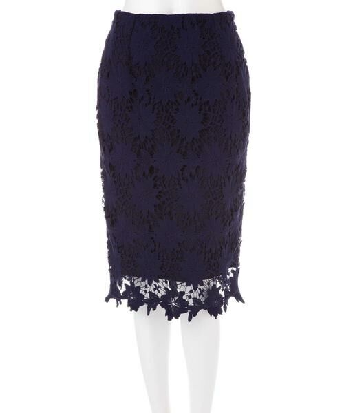 ＊＊N.Natural Beauty Basic / エヌ ナチュラルビューティーベーシック スカート | ビッグフラワーケミカルレースタイトスカート | 詳細9