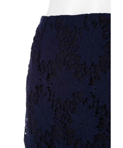 ＊＊N.Natural Beauty Basic / エヌ ナチュラルビューティーベーシック スカート | ビッグフラワーケミカルレースタイトスカート | 詳細13