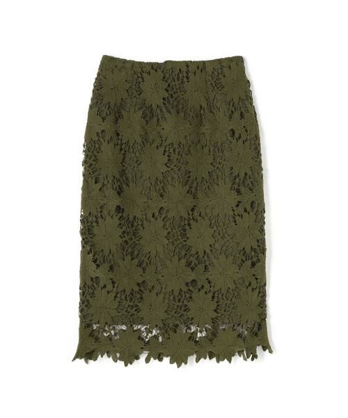 ＊＊N.Natural Beauty Basic / エヌ ナチュラルビューティーベーシック スカート | ビッグフラワーケミカルレースタイトスカート | 詳細17