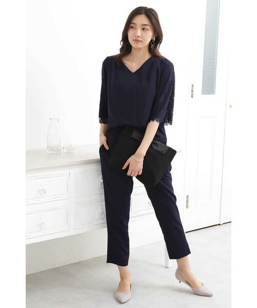 ＊＊N.Natural Beauty Basic / エヌ ナチュラルビューティーベーシック ワンピース | ポーチ付レーススリーブセットアップ（トラベル） | 詳細3