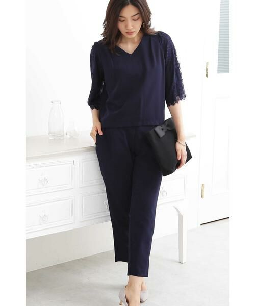 ＊＊N.Natural Beauty Basic / エヌ ナチュラルビューティーベーシック ワンピース | ポーチ付レーススリーブセットアップ（トラベル） | 詳細4