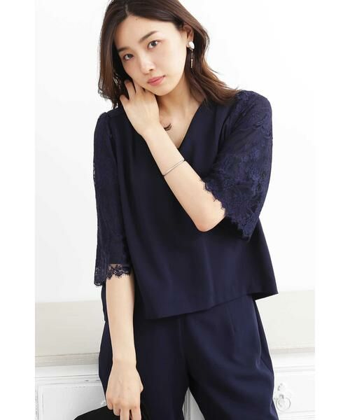 ＊＊N.Natural Beauty Basic / エヌ ナチュラルビューティーベーシック ワンピース | ポーチ付レーススリーブセットアップ（トラベル） | 詳細5