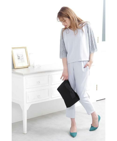 ＊＊N.Natural Beauty Basic / エヌ ナチュラルビューティーベーシック ワンピース | ポーチ付レーススリーブセットアップ（トラベル） | 詳細13