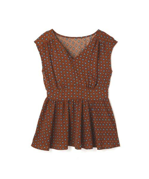 ＊＊N.Natural Beauty Basic / エヌ ナチュラルビューティーベーシック シャツ・ブラウス | ぺプラムノースリーブブラウス　総柄 | 詳細1