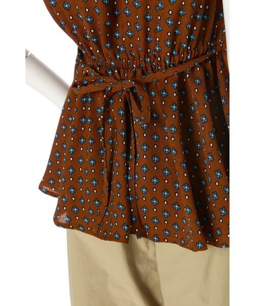 ＊＊N.Natural Beauty Basic / エヌ ナチュラルビューティーベーシック シャツ・ブラウス | ぺプラムノースリーブブラウス　総柄 | 詳細12