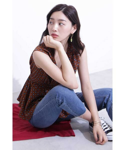 ＊＊N.Natural Beauty Basic / エヌ ナチュラルビューティーベーシック シャツ・ブラウス | ぺプラムノースリーブブラウス　総柄 | 詳細4