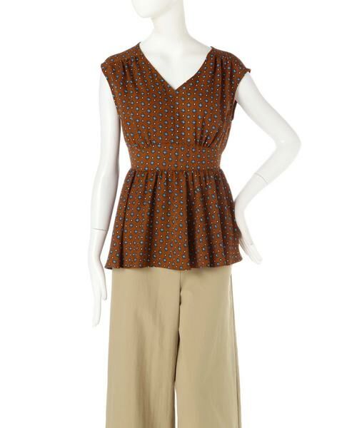 ＊＊N.Natural Beauty Basic / エヌ ナチュラルビューティーベーシック シャツ・ブラウス | ぺプラムノースリーブブラウス　総柄 | 詳細6