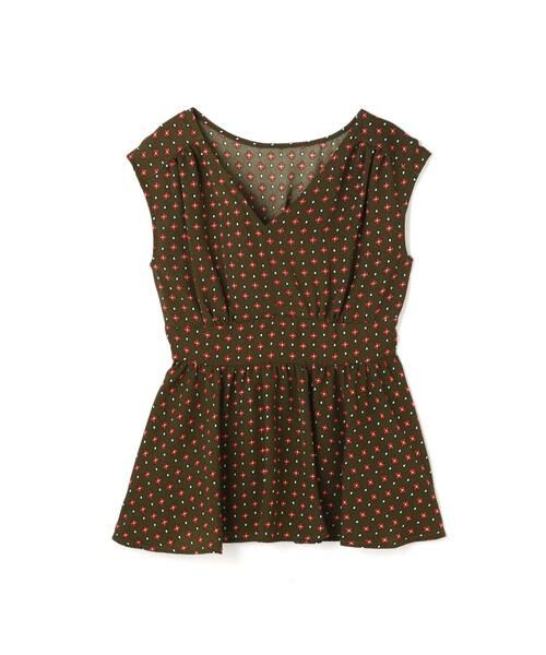 ＊＊N.Natural Beauty Basic / エヌ ナチュラルビューティーベーシック シャツ・ブラウス | ぺプラムノースリーブブラウス　総柄 | 詳細14