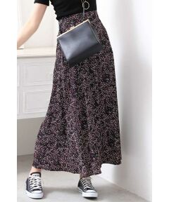 ドロップドットミドルフレアマキシスカート