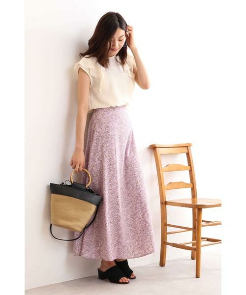 ＊＊N.Natural Beauty Basic / エヌ ナチュラルビューティーベーシック スカート | ドロップドットミドルフレアマキシスカート | 詳細2