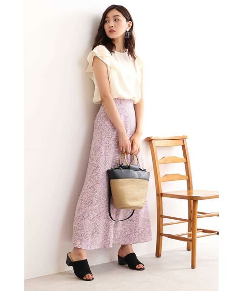 ＊＊N.Natural Beauty Basic / エヌ ナチュラルビューティーベーシック スカート | ドロップドットミドルフレアマキシスカート | 詳細3