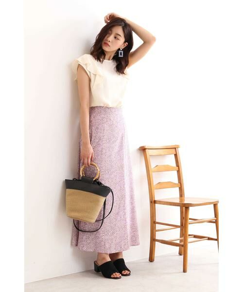 ＊＊N.Natural Beauty Basic / エヌ ナチュラルビューティーベーシック スカート | ドロップドットミドルフレアマキシスカート | 詳細4
