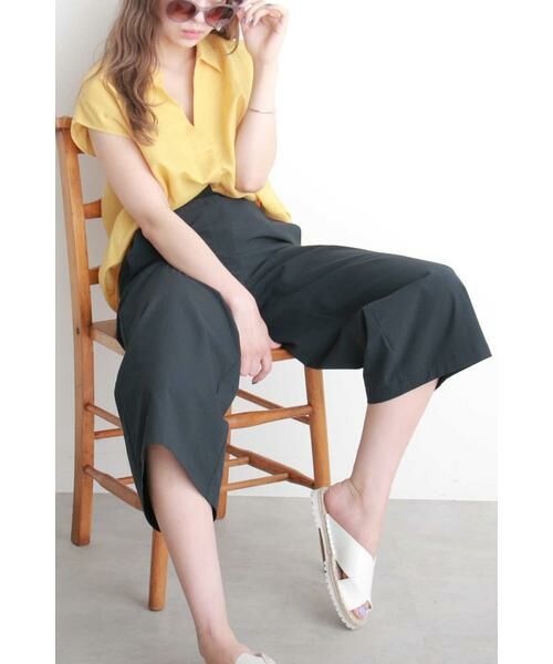 ＊＊N.Natural Beauty Basic / エヌ ナチュラルビューティーベーシック パンツ | ユニオンテックガウチョパンツ（ネイビー）