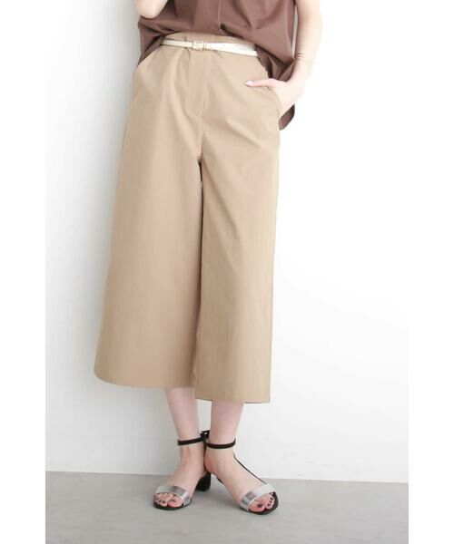 ＊＊N.Natural Beauty Basic / エヌ ナチュラルビューティーベーシック パンツ | ユニオンテックガウチョパンツ（ベージュ）