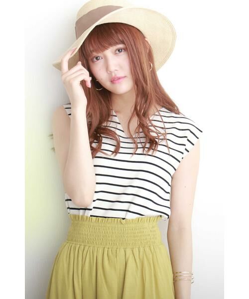 ＊＊N.Natural Beauty Basic / エヌ ナチュラルビューティーベーシック ニット・セーター | 総針ノースリーブニット（オフ×ブラック2）