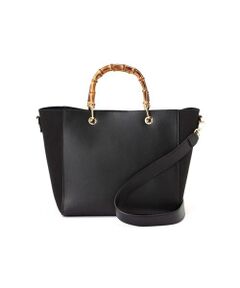 スウェードバンブーハンドルA4トートバッグ