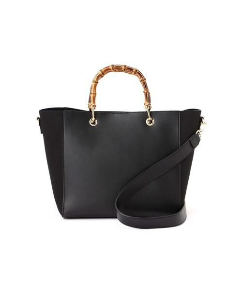 ＊＊N.Natural Beauty Basic / エヌ ナチュラルビューティーベーシック トートバッグ | スウェードバンブーハンドルA4トートバッグ（ブラック）