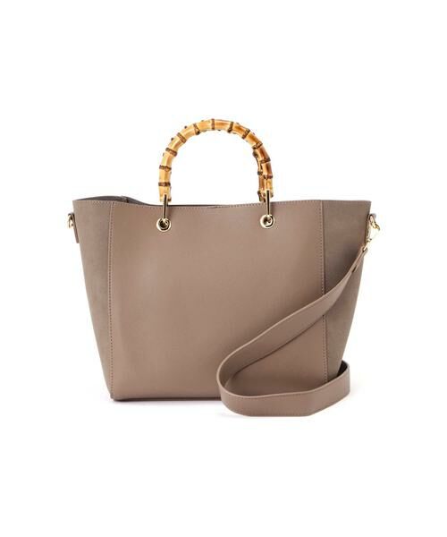 ＊＊N.Natural Beauty Basic / エヌ ナチュラルビューティーベーシック トートバッグ | スウェードバンブーハンドルA4トートバッグ（ベージュ）