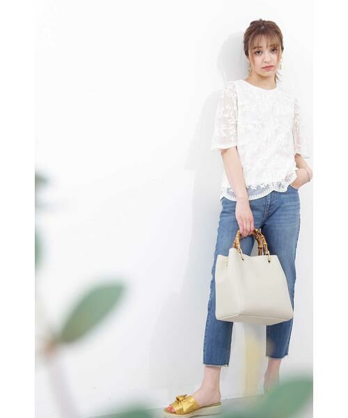 ＊＊N.Natural Beauty Basic / エヌ ナチュラルビューティーベーシック シャツ・ブラウス | ヴィンテージレース半袖ブラウス | 詳細4