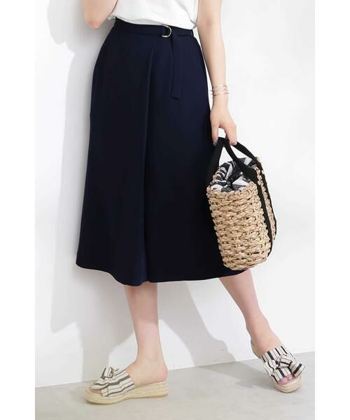 ＊＊N.Natural Beauty Basic / エヌ ナチュラルビューティーベーシック パンツ | スカート風ガウチョパンツ（ネイビー）