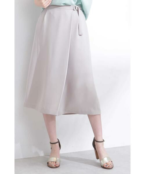 ＊＊N.Natural Beauty Basic / エヌ ナチュラルビューティーベーシック パンツ | スカート風ガウチョパンツ（ベージュ）